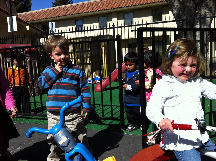 Kids Playing In A Playground