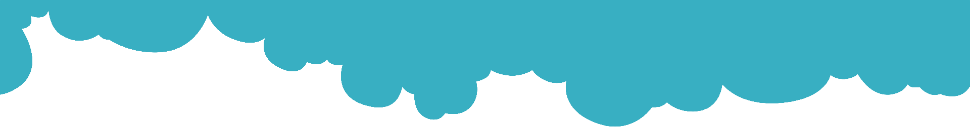 Curvy blue shapes resembling waves, set against a green background, create a playful, aquatic theme that enhances the page's visual appeal.